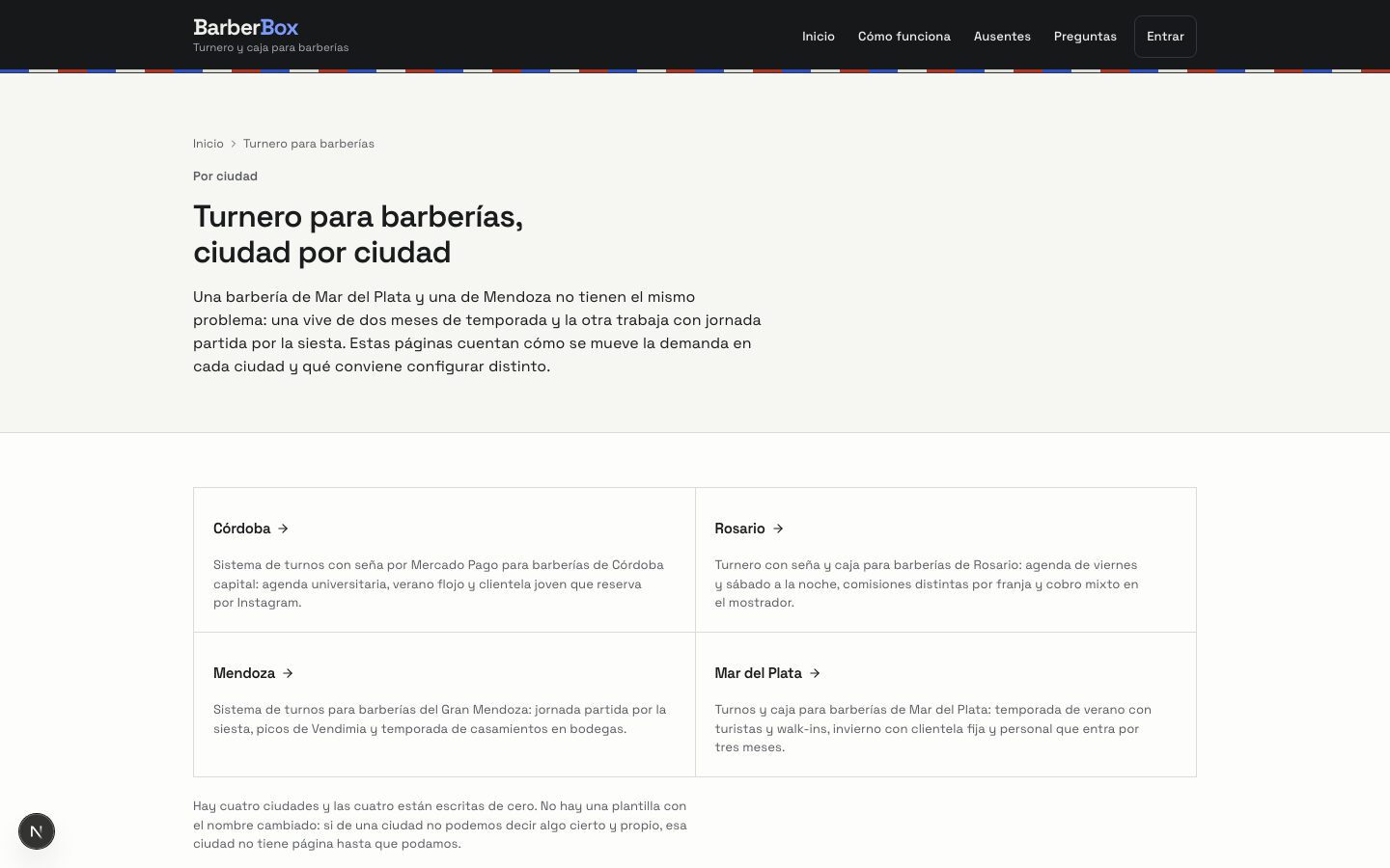 Turnero en vivo de BarberBox